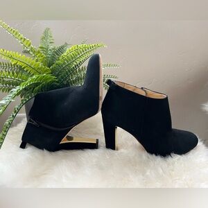 Kate Spade Black Suede Ankle Booties, size 8 made in Italy